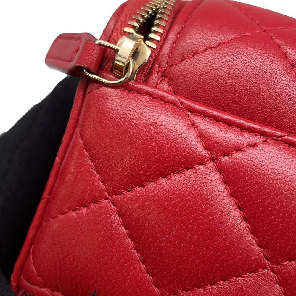 Chanel Accessory Bag Vanity Matelasse Lambskin Pouch Mark Coco - Picture 8 of 11